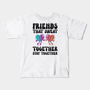 Workout Fitness Besties Friends bff Kids T-Shirt